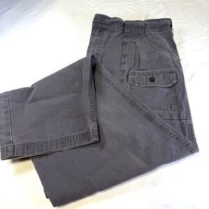 Cabela's Gray Cargo Pants Classic Fit Canvas Men's Size 38X32